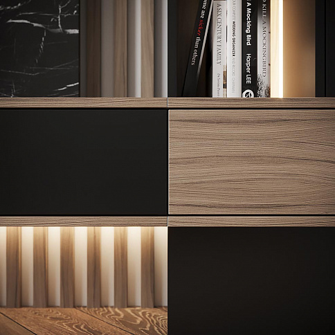 Навесной шкаф в гостиную - детальное фото № 1