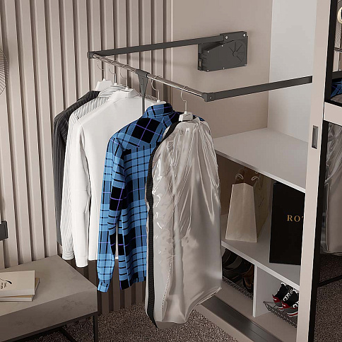 Двухдверный шкаф-купе зеркальный на балкон - детальное фото № 2