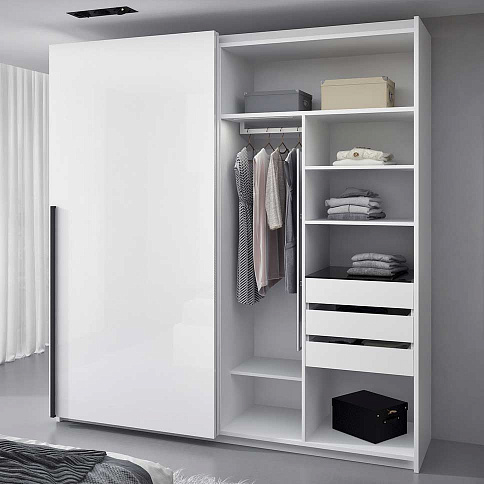 Белый шкаф-купе в спальню - детальное фото № 2
