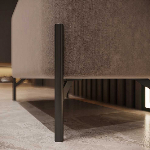 Пуф Лофт 2 в коричневом цвете на опорах 140мм - детальное фото № 4