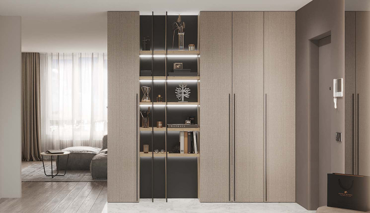 Мебель для прихожей на заказ — Шкаф в прихожую со стеллажом